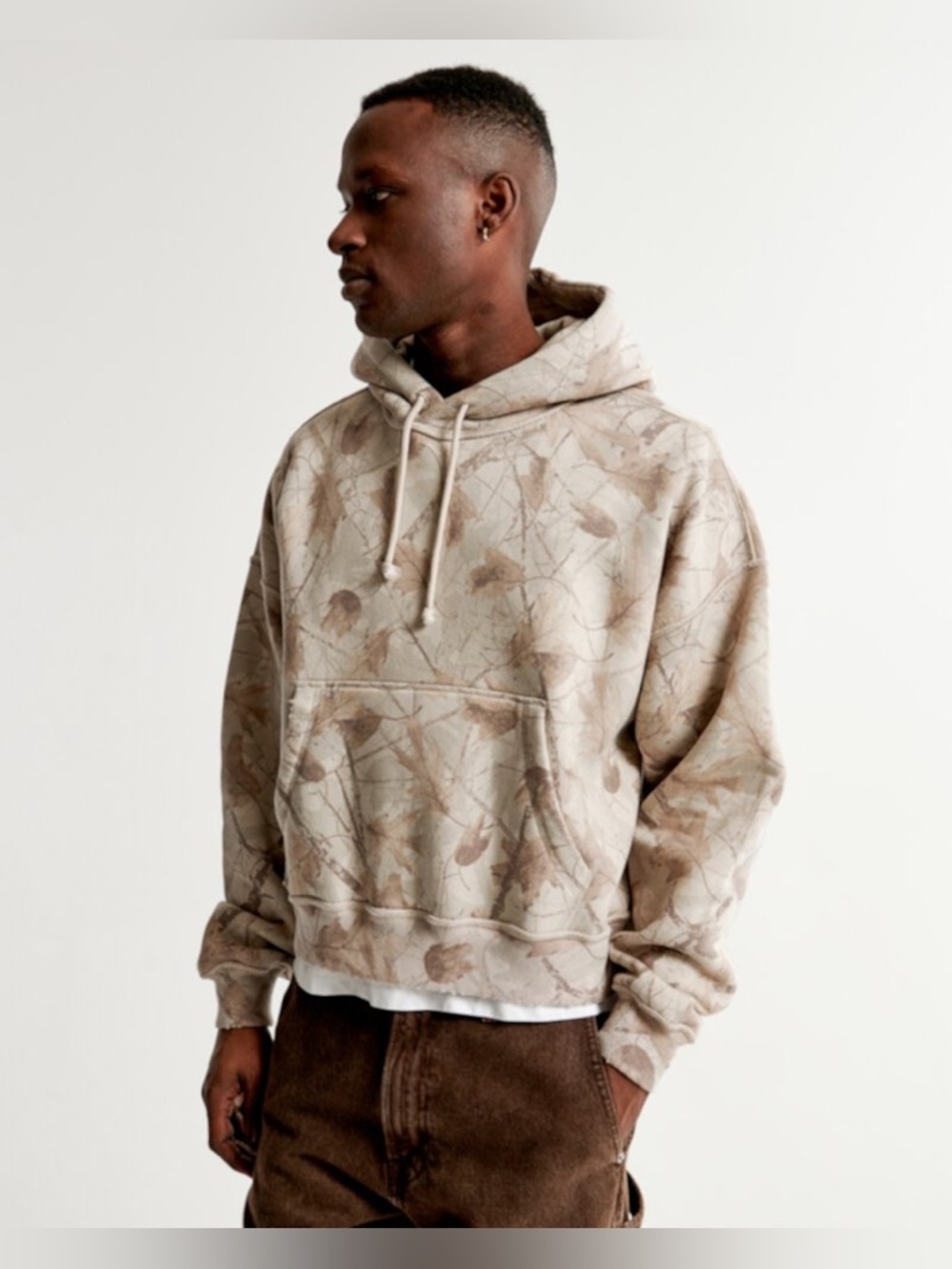 Abercrombie & Fitch Essential Cropped Popover Hoodie